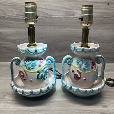 antique italian pottery lamps picture