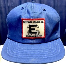 Vintage Late 1970s Eastover Mining Co Brookside KY Snapback Hat Cardinal Cap USA picture