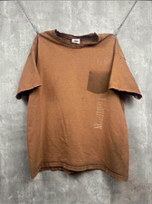 Vintage Harley Davidson brown ghost pocket tee faded and distressed has flaws picture