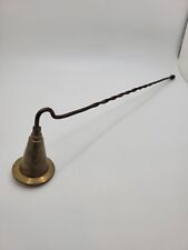 Vintage Antique Solid Brass Swivel Bell Shaped Candle Snuffer Extinguisher 10
