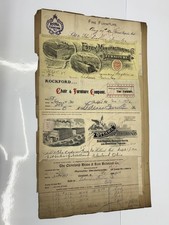 Vintage Invoices From 1900 Total of 9 Out of Old Invoice Ledger picture