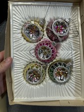 lot of 5 vintage glass ornaments #4 picture