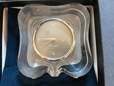 Daum France Crystal Desk Clock with Original Box  Papers Quartz Art Glas G2U picture