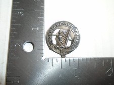 Vintage 1970 Sterling Silver Clan Rose Scottish Crest Pin by Thomas Kerr Ebbutt picture