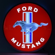 Ford Mustang 5.0 LED Back lit Garage wall lamp Opti neon Fastback metal Case picture
