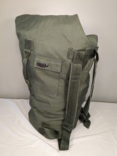 Military Duffel Bag Rucksack Olive Green Nylon Heavy Duty Army Duffel USGI picture