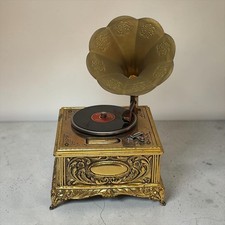 Vintage SWANK PHONOGRAPH Music Box & Lighter Works  picture