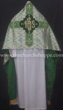 Metallic GREEN Humeral Veil with IHS embroidery voile huméral,velo omerale picture