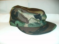 100% Original USGI Cap Camouflage Pattern Woodland Patrol Cap w/Ear Flaps 7 3/4 picture