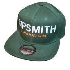 Sipsmith London Gin Flat Bill Adjustable Embroidery Green Logo Hat - NWOT  picture