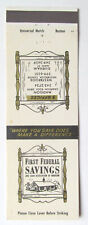 First Federal Savings and Loan of Madison, Connecticut 20 Strike Matchbook Cover picture
