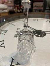 lead crystal bell, 7 1/2” tall, pinwheel pattern picture