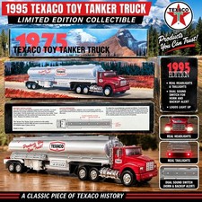 1995 Texaco 1975 Toy Tanker Truck Lights Sound Original Box Vintage 15” picture