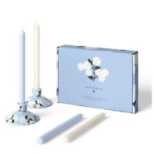 Rifle Paper Co. X Target 2 Hydrangea Ceramic Candle Holders With 4 Taper Candles picture