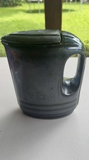 Vintage Hall China Westinghouse RARE Black Hercules Refrigerator Pitcher W/ Lid picture