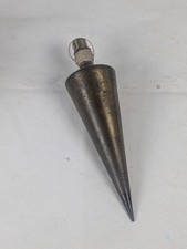 Vintage 24 oz K & E Solid Brass Plumb Bob Steel Tip Keuffel & Esser 6471-24 picture