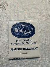 STEVENSVILLE, Maryland MD  PIER 1 Marina Hemingways matchbook picture
