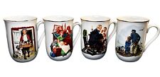 Vintage 1985 Norman Rockwell Classic 4 Mug Gift Set in Box Certified Authentic picture