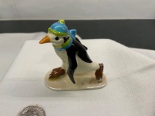 VTG rare Hagen Renaker Skating Penguin Porcelain Figurine #3264 Iridescent picture
