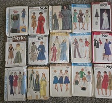 Lot Of 15 Vtg 1970s Sewing Patterns Womens Sz 12 Variety Of Garments 1 Gunne Sax picture