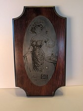 Rare 1973 Pepsi-Cola 75th Anniversary Engraved Metal Wall Plaque, Gibson Girl picture
