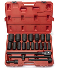 NEIKO 02409A 3/4-Inch-Drive Deep Impact Socket Set, SAE Sizes 7/8