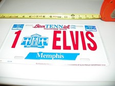 1-ELVIS Tennessee License Plate Souvenir Metal 1977 Elvis Presley sealed picture