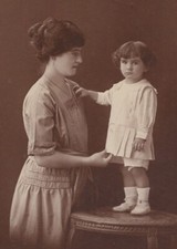 MOTHER DOTING ON DAUGHTER : BIXIO : BUENOS AIRES : ARGENTINA : RPPC picture