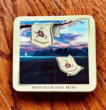 Vintage Montecristo Mini Empty Cigarillo Tin Box Tobacciana Collectible picture