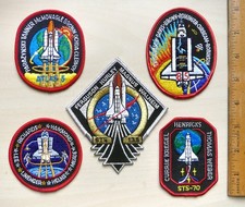 Lot of 5 NASA Space Shuttle Patches ~ 3-4