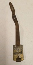 Antique 19C Fonda Johnstown Gloversville FJ&G Railroad Brass Luggage Tags 56 picture