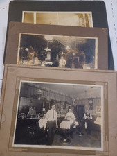 Lot Of 3 Antique Barbershop photographs, occupational photos picture