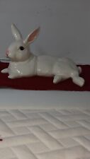Large Ceramic Rabbit Lying Down Relaxed Finished Glazed Easter picture