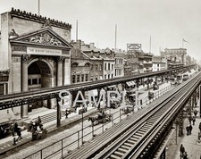 1900 NEW YORK Third Avenue Elevated Line PHOTO (158-V) picture