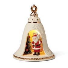 Lenox Fine  China NOSTALGIC SANTA - Lit Lighted Bell Scene - N/O picture