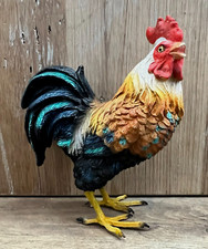 Rooster White Resin Figurine 4