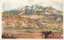 MT TAYLOR POSTCARD BETWEEN MCCARTYS AND GRANTS NM NEW MEXICO 1909 picture