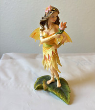 Faerie Glen Fantasy Fairy Figurine, “Flutterance”, Yellow Dress with Butterfly picture