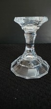 Vintage Teleflora Clear Glass Reversible Candle Holder 5” Candleholder picture