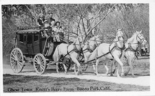 Postcard CA: RPPC Ghost Town Stagecoach, Knott's Berry Farm, Buena Park picture