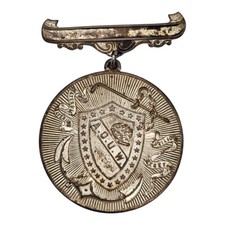 c1900 ANTIQUE AOUW ANCIENT ORDER UNITED WORKMEN MEDAL BADGE LABOR UNION picture