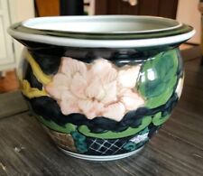 Vintage Floral Ceramic Vase Thailand 6.5
