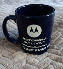 Motorola Solutions Blue Coffee Cup Mug Mississippi Advertising Some Fading picture