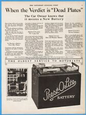 1922 Prest O Lite Co New York NY Car Battery When the Verdict is Dead Plates Ad picture