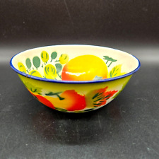 Vintage Enamelware Fruit Bowl 6