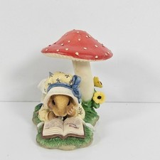 Enesco Priscilla Mouse Tales Mushroom Puffs Figurine 295841 NIB 1997 picture