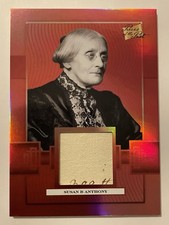 Susan B Anthony 2026 Pieces of the Past Handwritten Relic #355 Red 10/10 picture