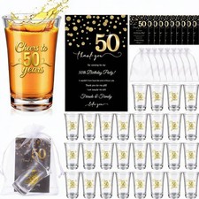 FillTouch 50 Sets Birthday Party Favors for Guests Bulk, 1.4 oz Cheers to 40/... picture
