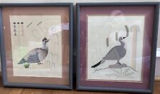Pair Navajo Prints GERALD NAILOR (1917-1952) Dove and Rainbow/ Quail In Reeds NM picture