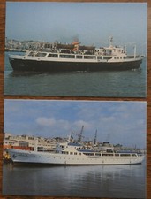 Portuguese passenger ship PONTA DELGADA (1961-2001) set of 2 postcards picture